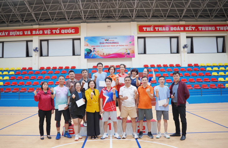 Sôi nổi giải Pickleball chào mừng 70 năm thành lập trường Cao đẳng Truyền hình