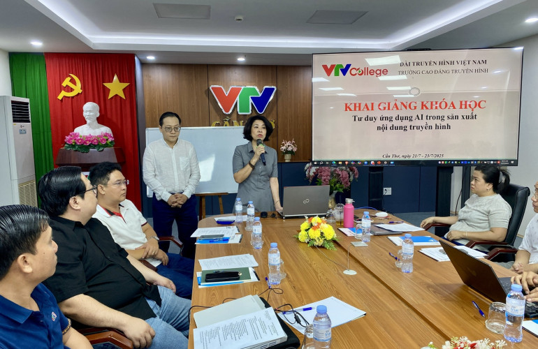 Khai giảng khóa đào tạo “Tư duy ứng dụng AI trong sản xuất nội dung truyền hình” tại VTV Cần Thơ