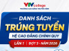 VTV College: Quyết định công nhận thí sinh đủ điểm xét tuyển hệ cao đẳng chính quy
