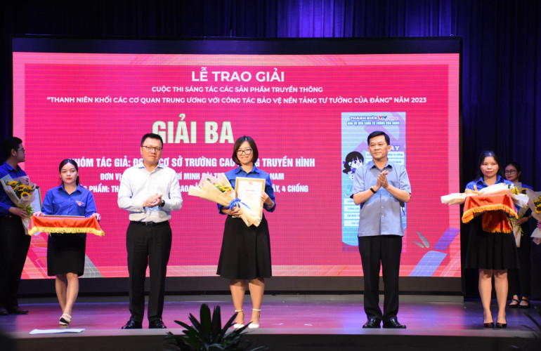 Đoàn Thanh niên VTV College đạt giải Ba cuộc thi Bảo vệ nền tảng tư tưởng của Đảng